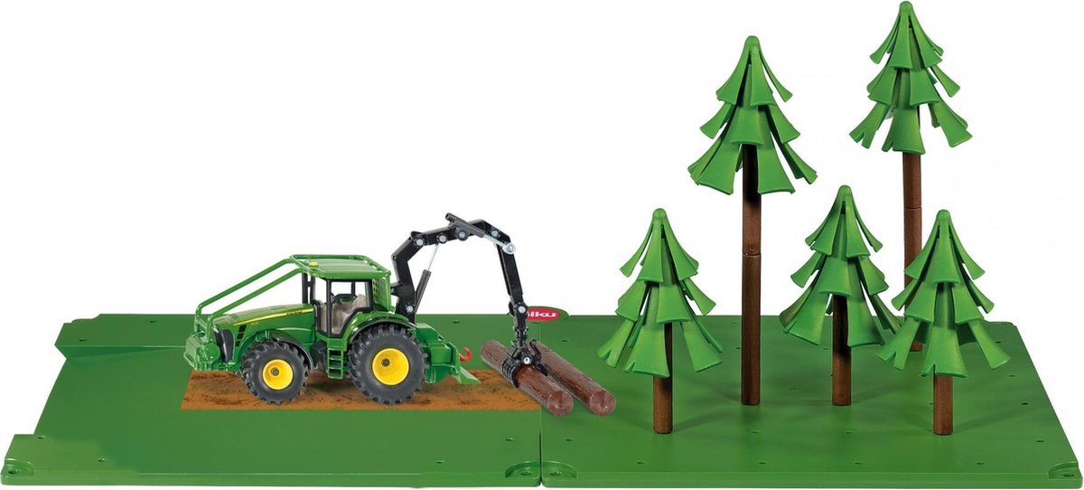 Siku bosbouw John Deere set 54 cm staal groen 17 delig (5605) - Geel