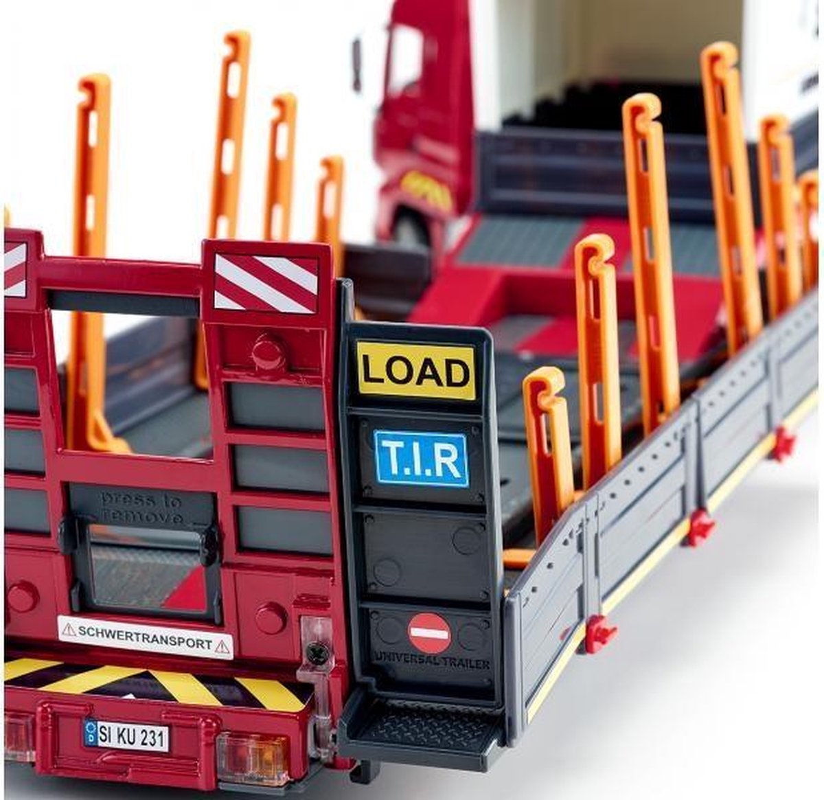 Siku accessoireset voor dieplader 30,8 cm grijs 7 delig (6714) - Geel