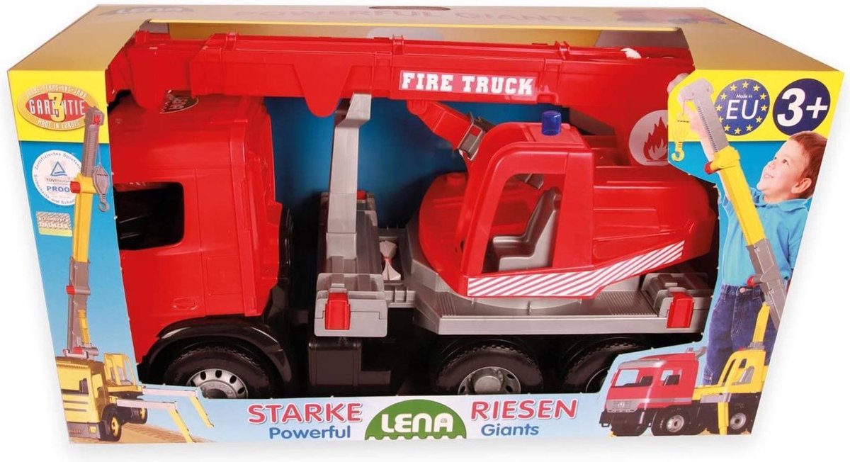 Lena brandweerkraan Mercedes Benz Arocs 70 cm/zwart - Rood