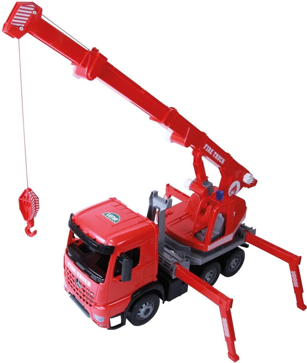 Lena brandweerkraan Mercedes Benz Arocs 70 cm/zwart - Rood