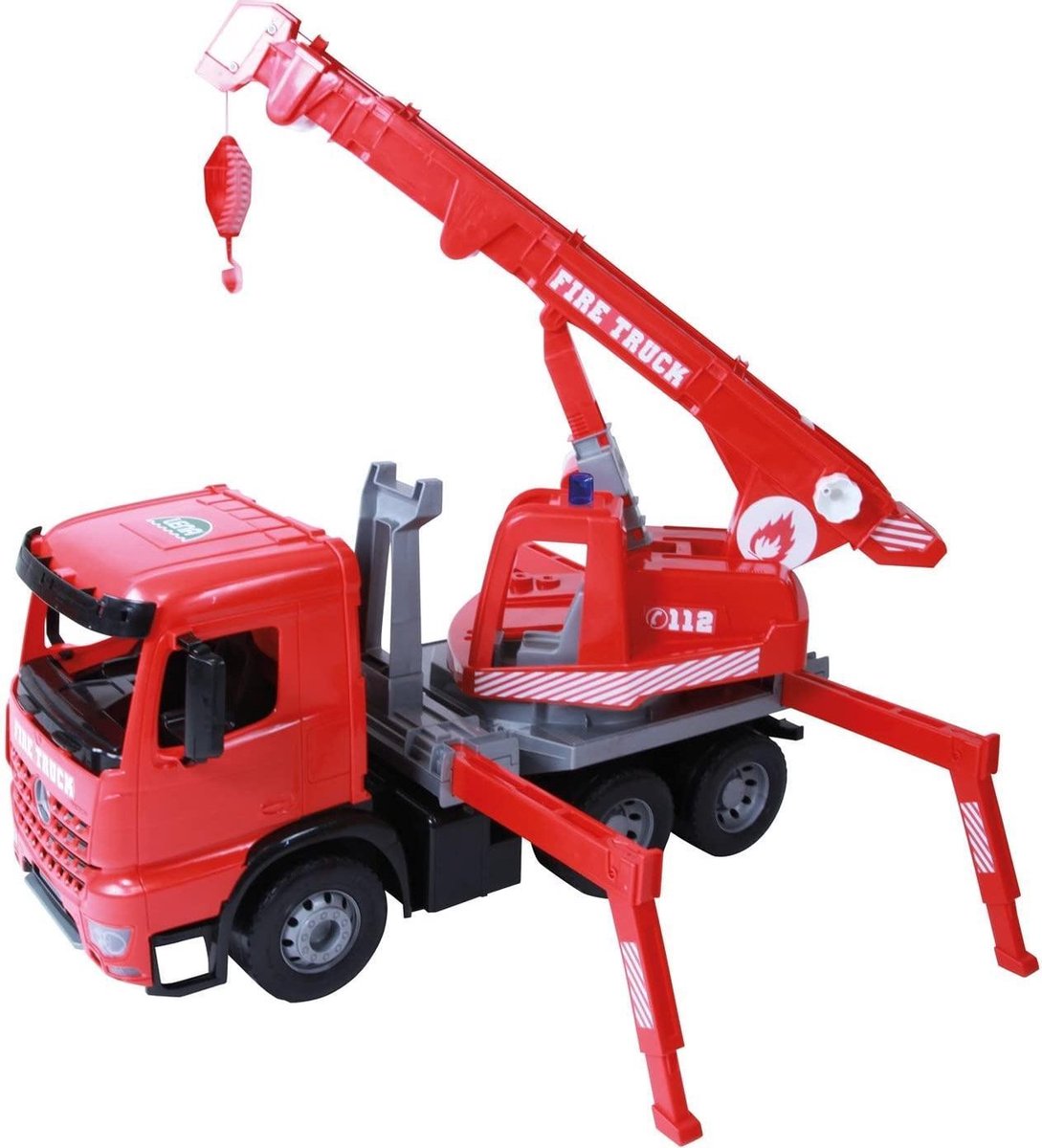 Lena brandweerkraan Mercedes Benz Arocs 70 cm/zwart - Rood