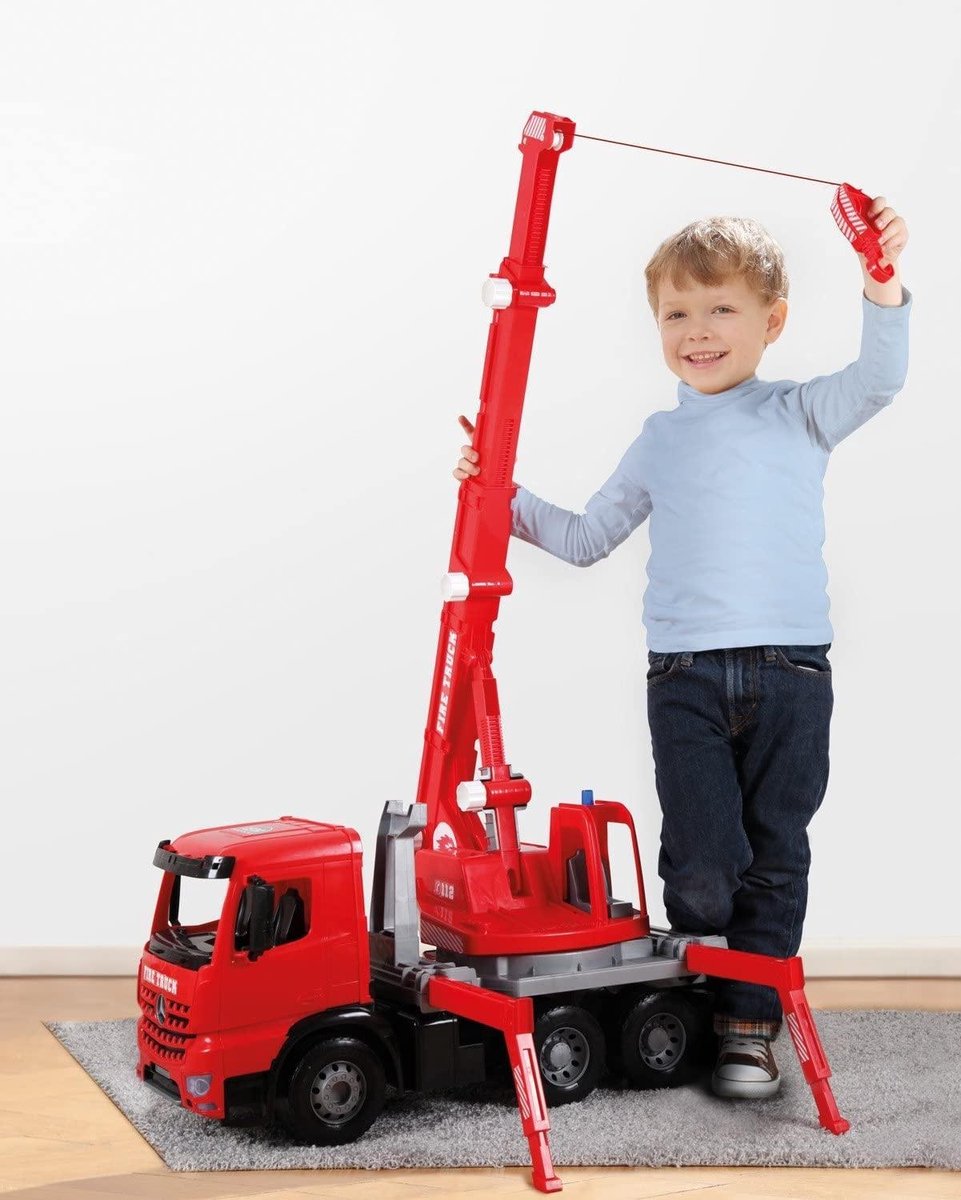 Lena brandweerkraan Mercedes Benz Arocs 70 cm/zwart - Rood