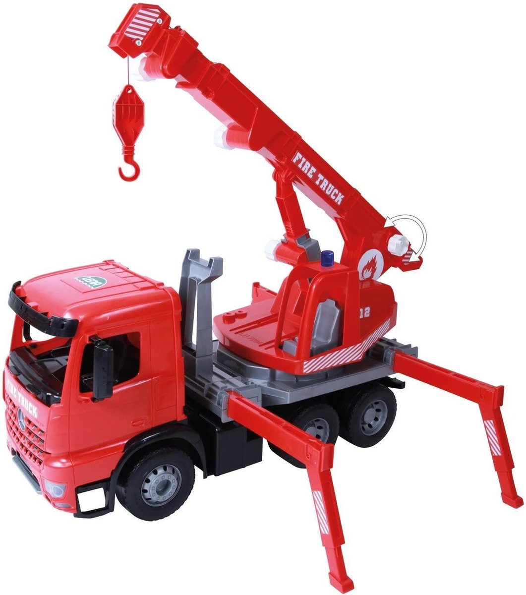 Lena brandweerkraan Mercedes Benz Arocs 70 cm/zwart - Rood