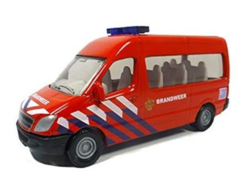 Siku Mercedes Benz Sprinter brandweer 8,2 cm staal rood (0808003) - Blauw