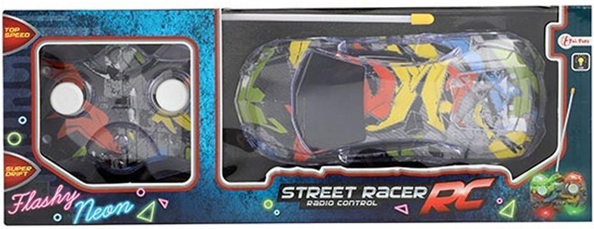 Toi-Toys Toi Toys race auto Street Racer RC jongens 2 delig - Zwart