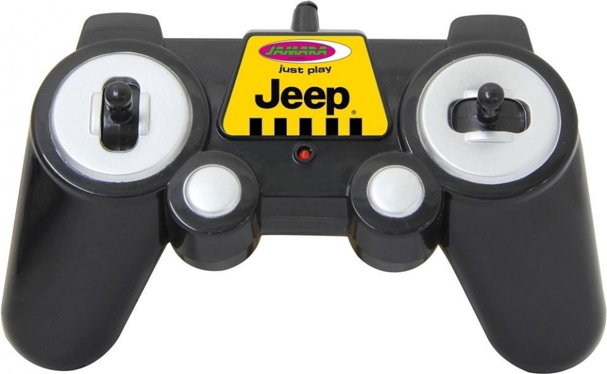 Jamara auto Jeep Wrangler RC jongens 1:12/zwart 2 delig - Geel