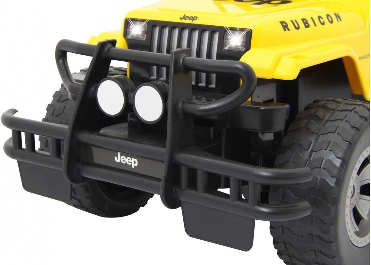 Jamara auto Jeep Wrangler RC jongens 1:12/zwart 2 delig - Geel