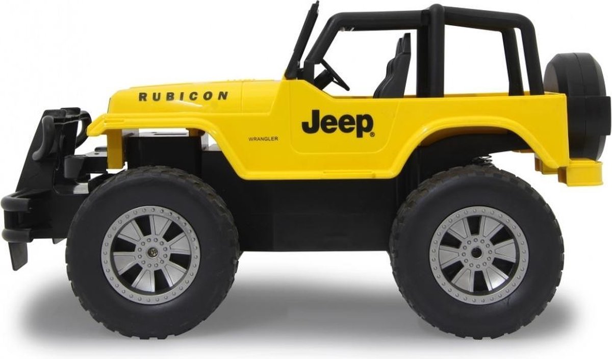 Jamara auto Jeep Wrangler RC jongens 1:12/zwart 2 delig - Geel