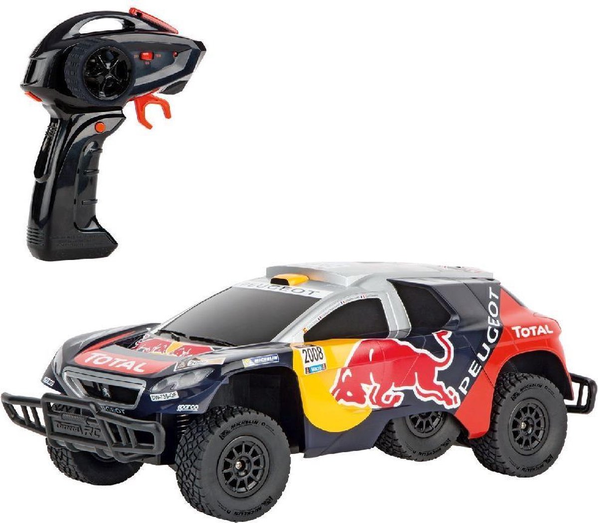 Carrera auto RC Peugeot 08 Red Bull 2,4 GHz 1:16 5 delig - Zwart