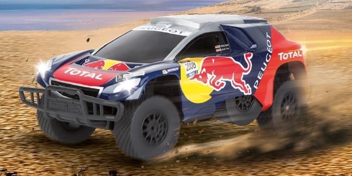 Carrera auto RC Peugeot 08 Red Bull 2,4 GHz 1:16 5 delig - Zwart