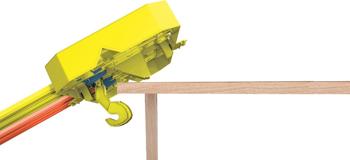 Hot Wheels track builder box jongens 36 cm geel/blauw 19 delig