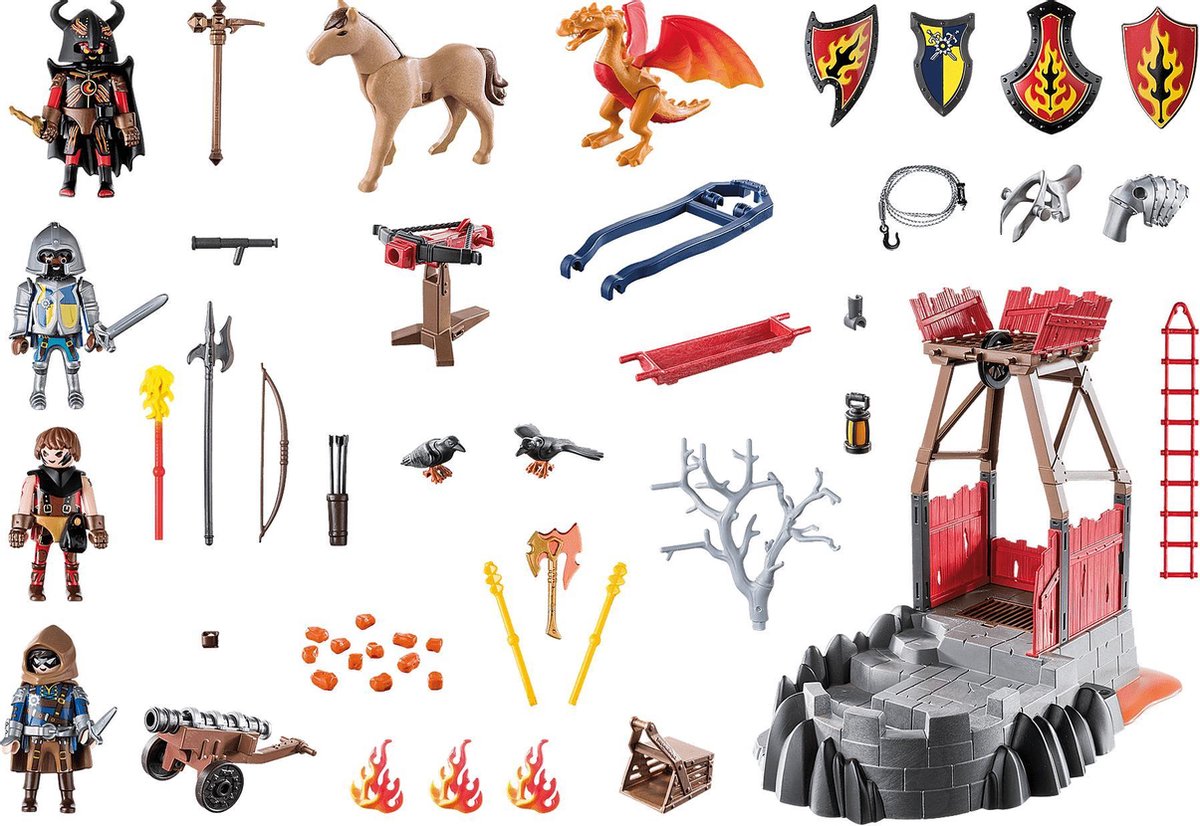 Playmobil Novelmore Burnham Raides lavamijn 103 delig (70390) - Zwart