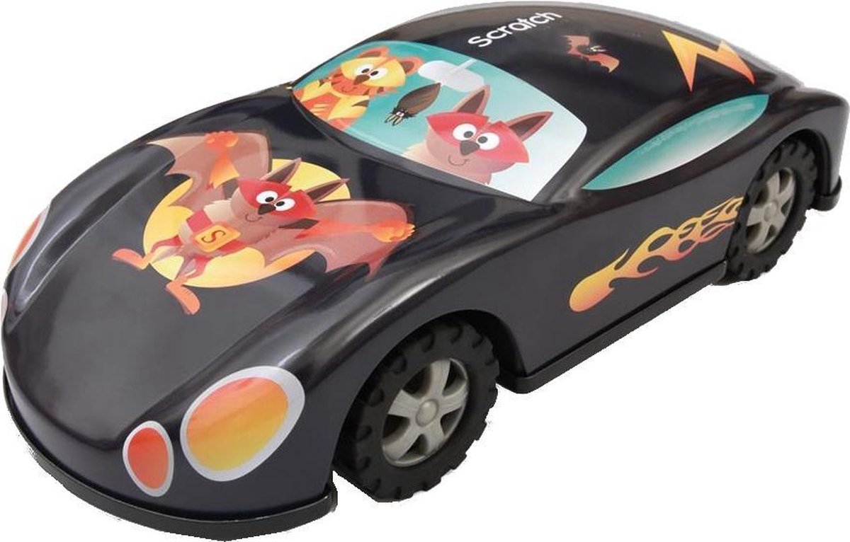 Scratch speelgoedauto Hero junior 23 cm metaal - Zwart