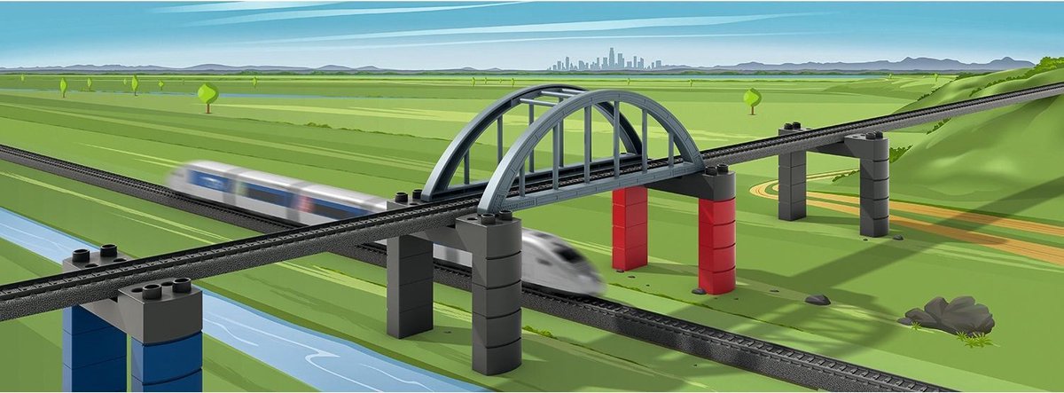 Märklin Marklin bouwstenenset spoorwegviaduct My World H0 39 delig