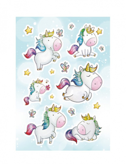 Herma stickers Magic Unicorn meisjes 12 x 8,4 cm folie 16 stuks