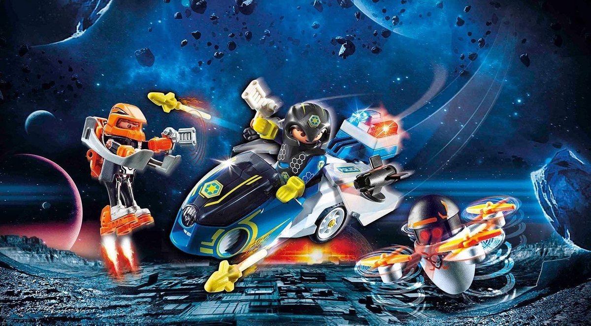 Playmobil Galaxy Police motorfiets jongens 40 delig