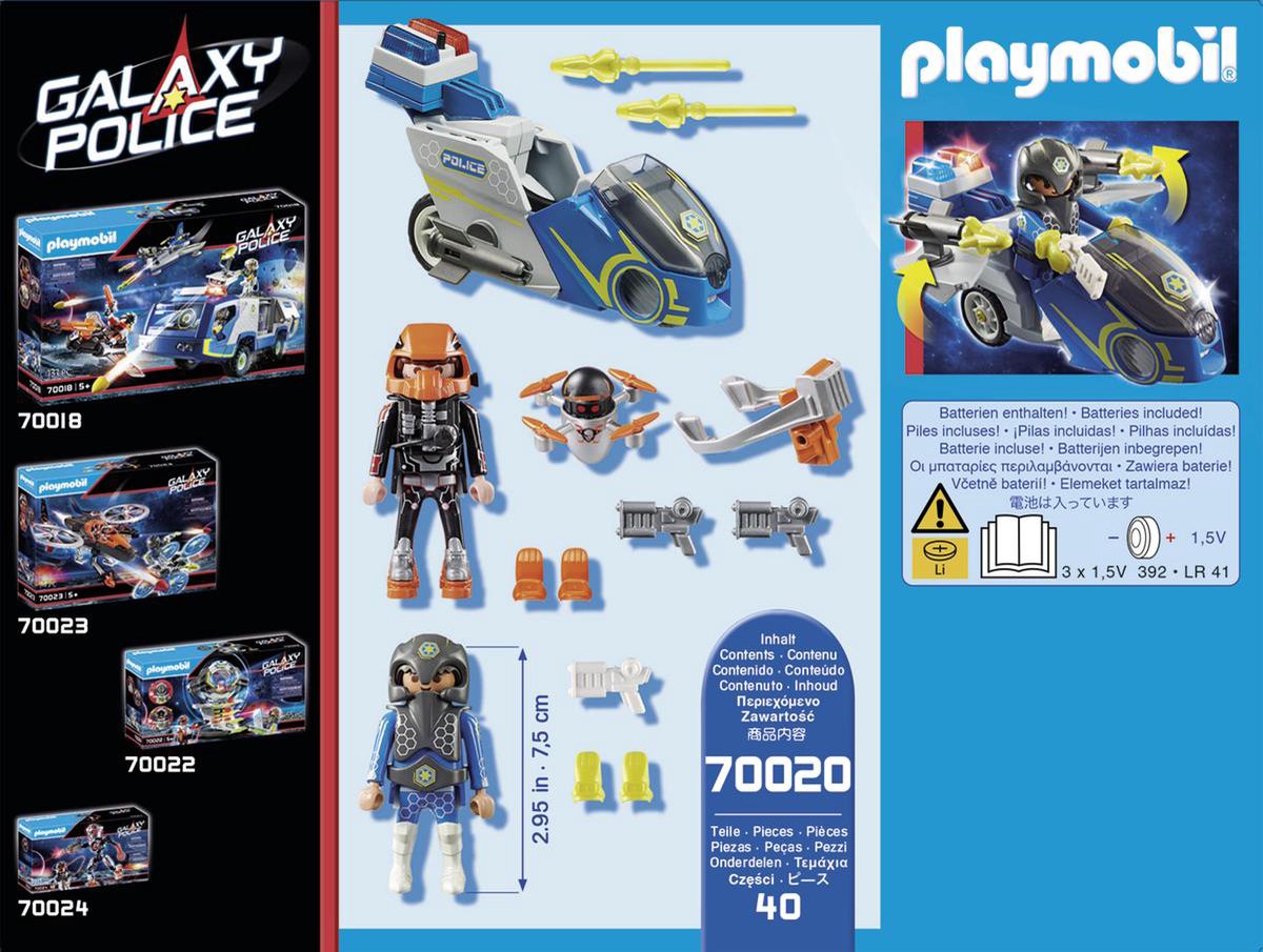 Playmobil Galaxy Police motorfiets jongens 40 delig