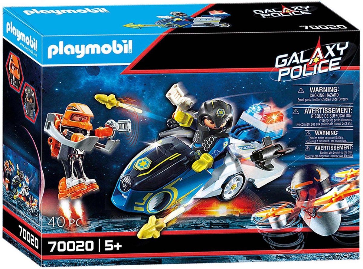 Playmobil Galaxy Police motorfiets jongens 40 delig