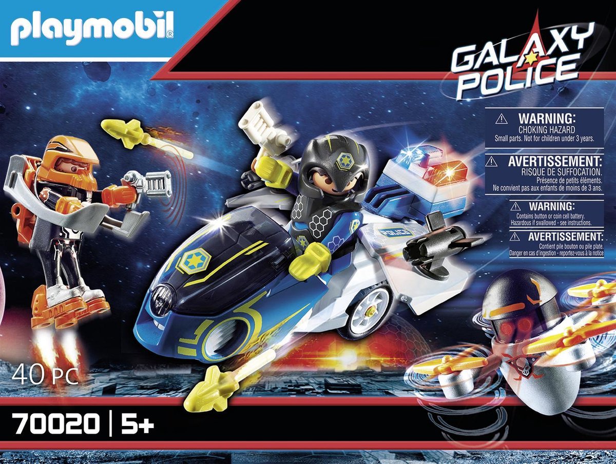 Playmobil Galaxy Police motorfiets jongens 40 delig