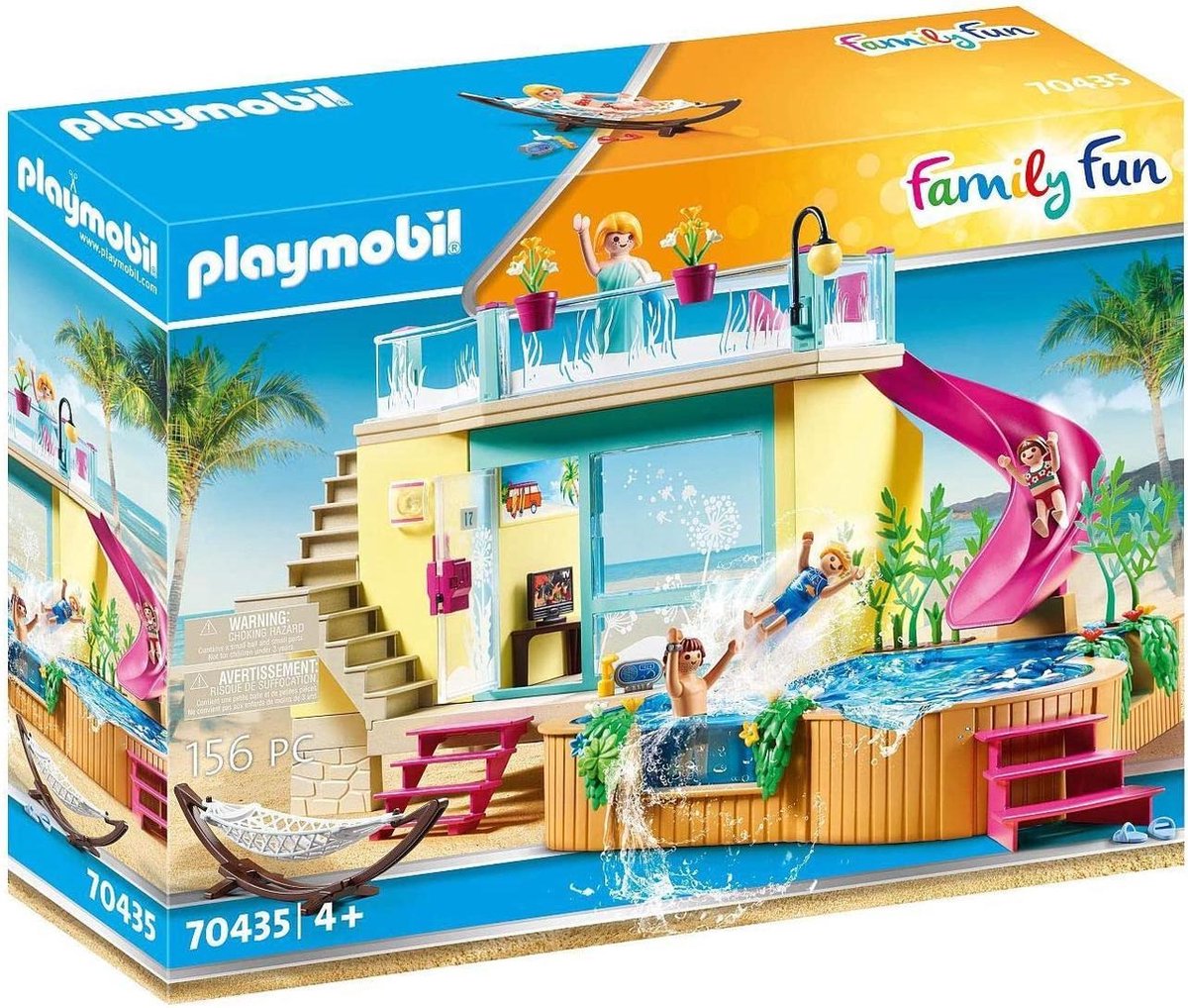 Playmobil Family Fun bungalow met zwembad junior 156 delig