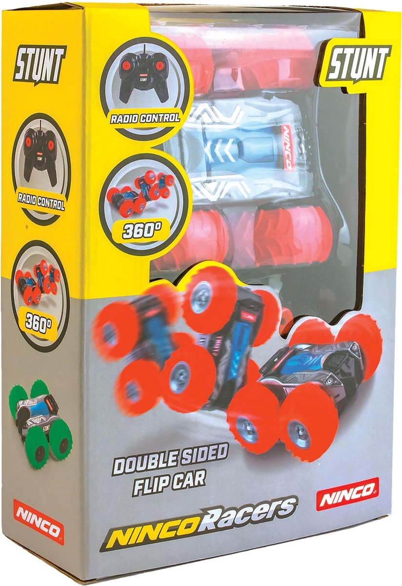 Ninco auto RC Stunt junior 13 cm rubber 2 delig - Oranje