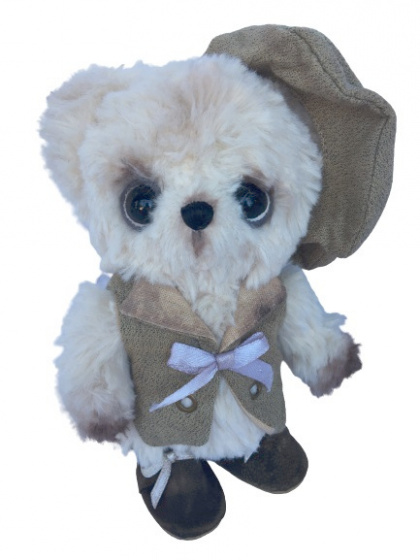 Clemens knuffelbeer Teddy Sharl junior 16 cm pluche - Bruin