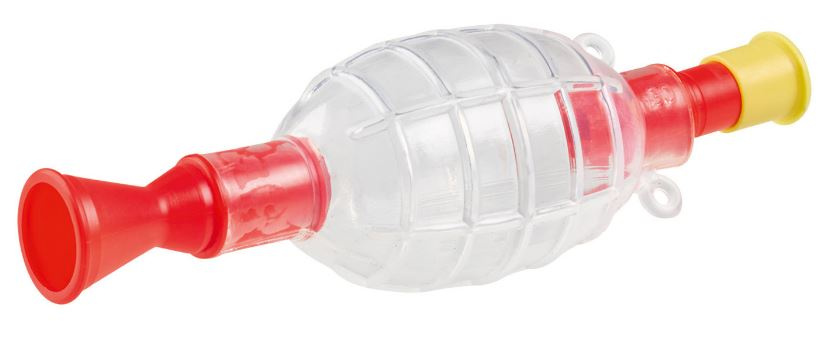 Amscan waterballonnenpomp 20,6 cm PVC rood/geel/transparant