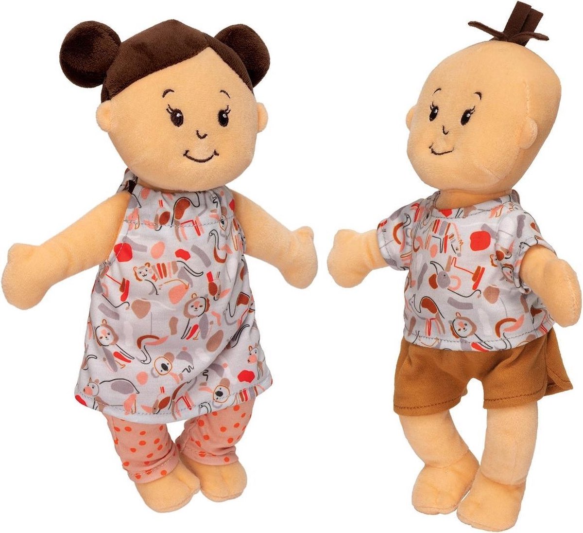 Manhattan Toy babypoppen Stella Twins junior 30 cm textiel 2 delig