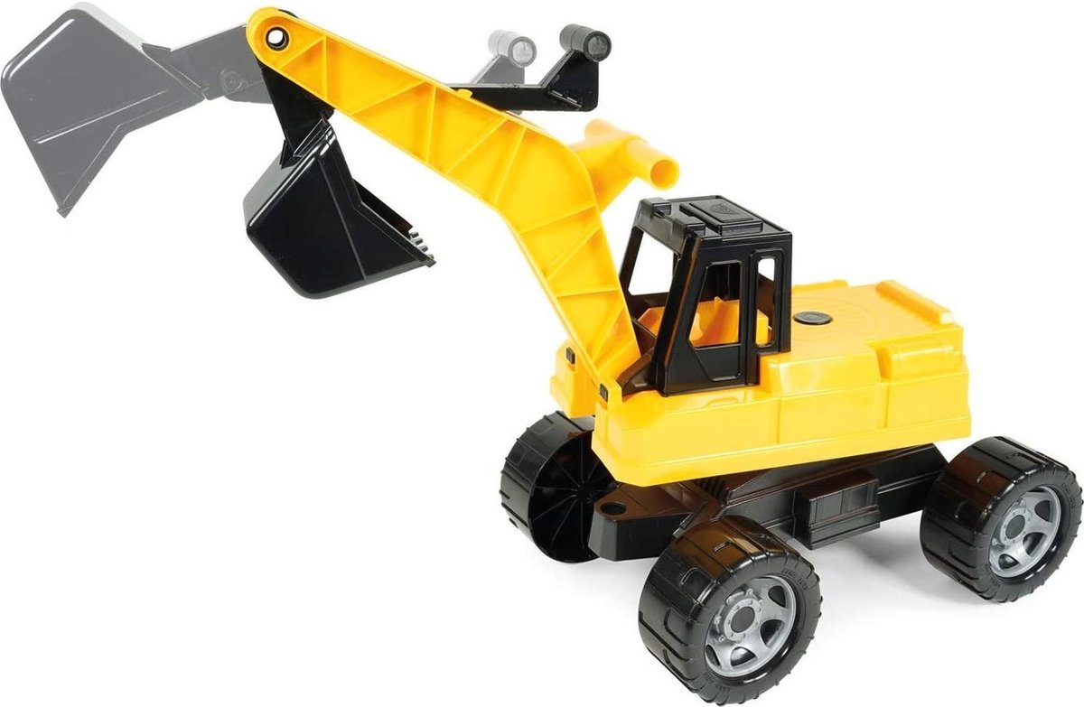 Lena graafmachine Giga Trucks junior 70 cm/geel - Zwart