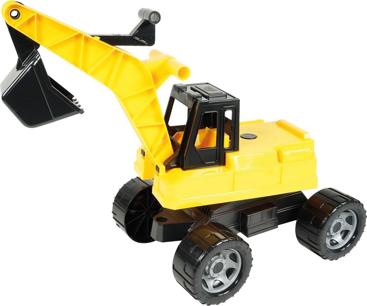 Lena graafmachine Giga Trucks junior 70 cm/geel - Zwart
