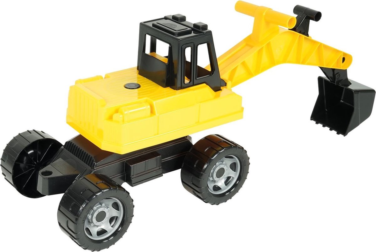 Lena graafmachine Giga Trucks junior 70 cm/geel - Zwart