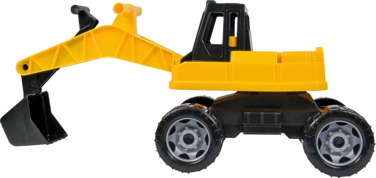 Lena graafmachine Giga Trucks junior 70 cm/geel - Zwart