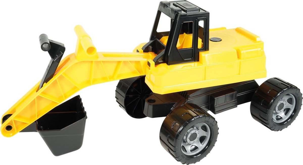 Lena graafmachine Giga Trucks junior 70 cm/geel - Zwart