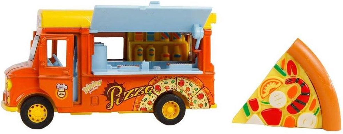 Top1Toys Toys Amsterdam foodtruck pizza junior 11 cm/geel 2 delig - Oranje
