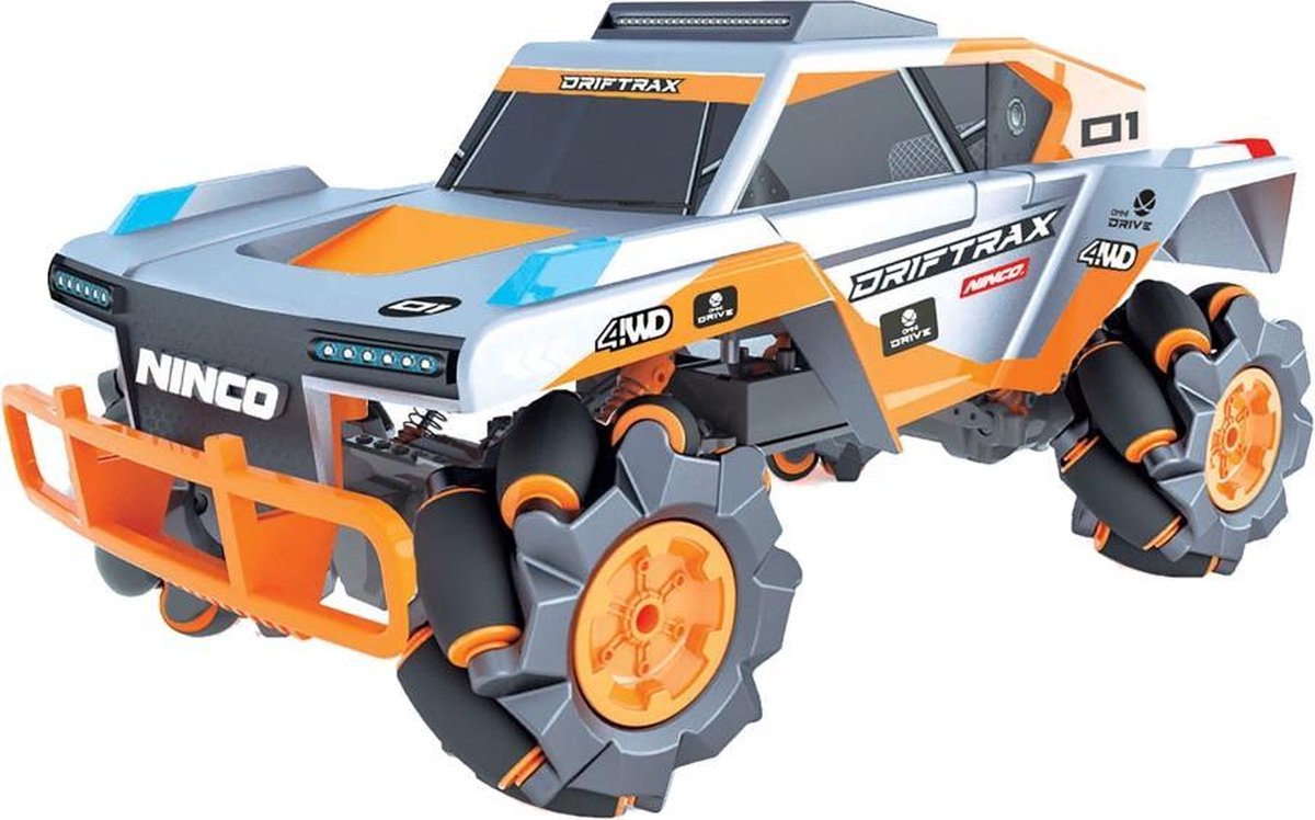 Ninco raceauto RC Drift Trax jongens 34 cm grijs/ 2 delig - Oranje