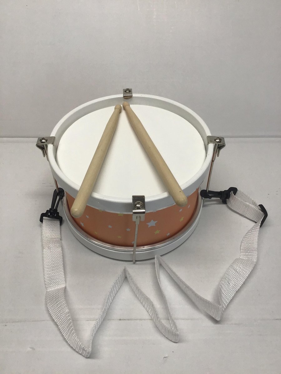 Joueco Jouéco trommel junior hout/staal/roze 3 delig - Wit