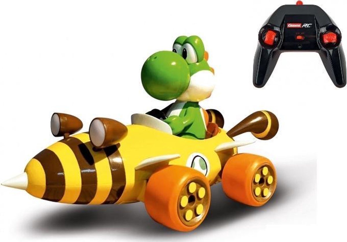 Carrera auto RC Mario Kart Bumble V Yoshi 2,4 GHz 1:18 5 delig - Geel