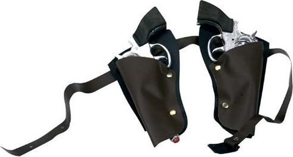 Gonher Speelset Cowboy 5 delig 2 Revolvers - Silver