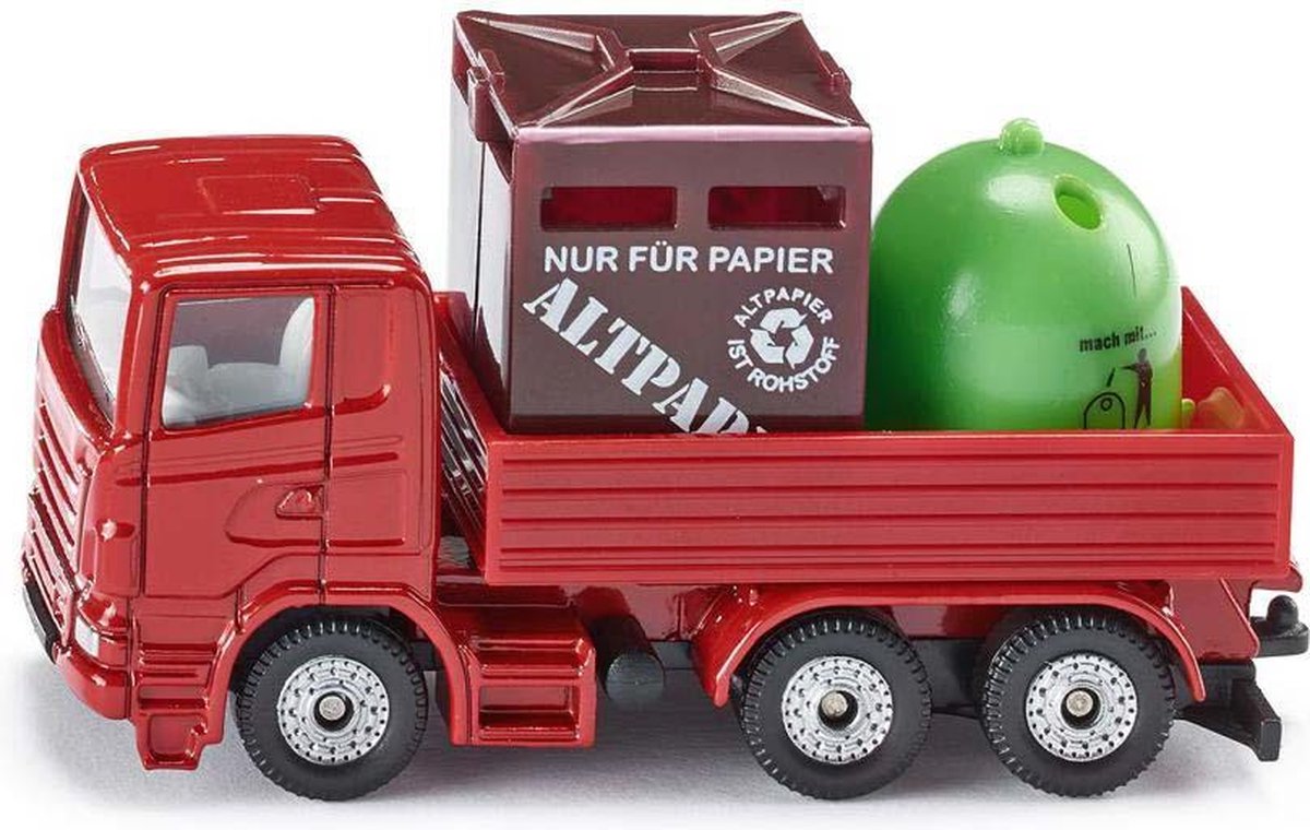 Siku recycle vrachtwagen (0828) - Rood