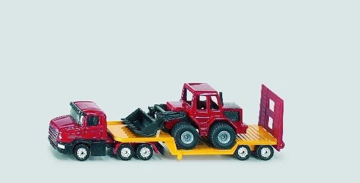 Siku dieplader met voorlader/zwart (1616) - Rood