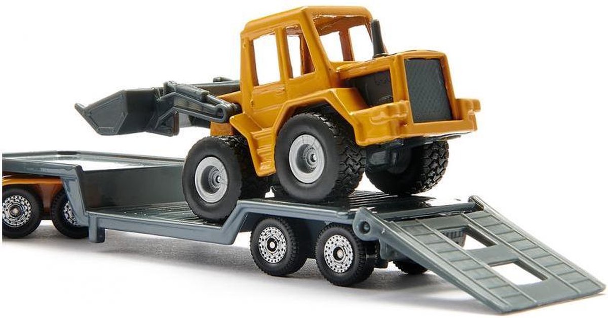 Siku dieplader met voorlader/zwart (1616) - Rood