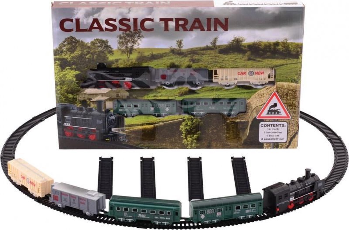 Johntoy locomotief speelset 19 delig