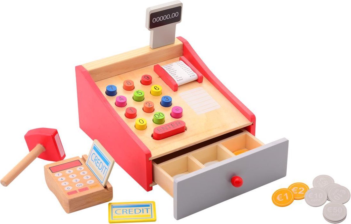 Joueco Jouéco houten kassa met scanner