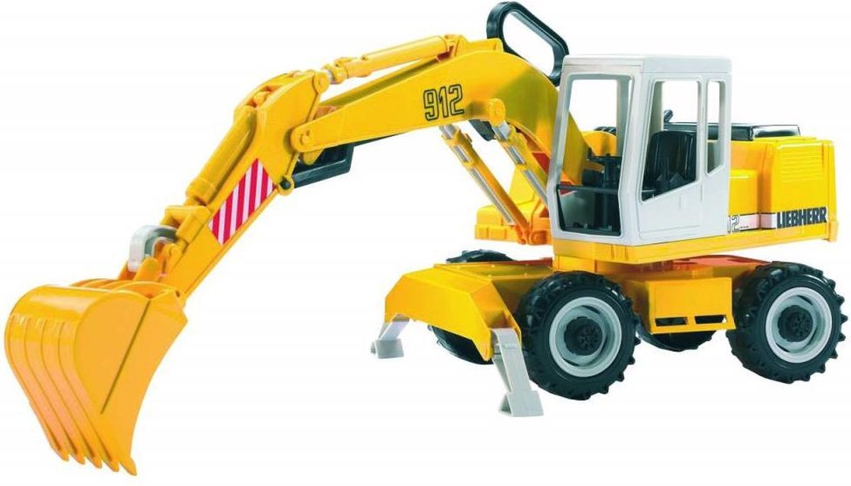 Bruder Liebherr Graafmachine (02426) - Geel