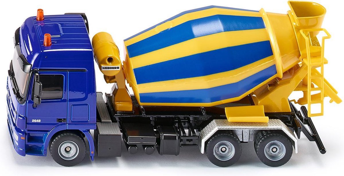 Siku vrachtwagen Mercedes met betonmixer/blauw (3539) - Geel