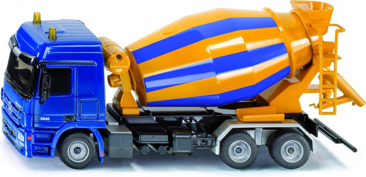 Siku vrachtwagen Mercedes met betonmixer/blauw (3539) - Geel