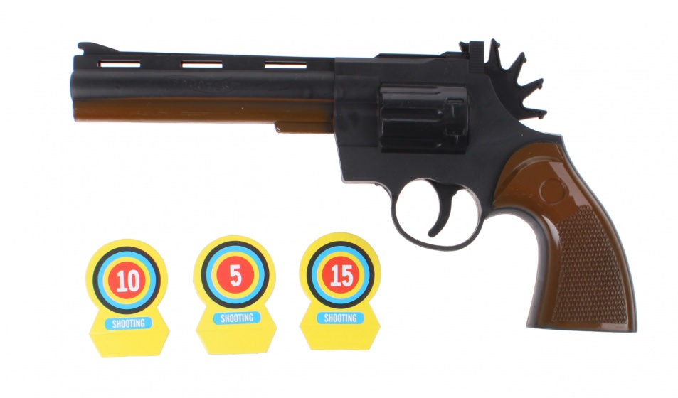 Toi-Toys Toi Toys Cowboypistool met schietschijf zwart/bruin 23 cm