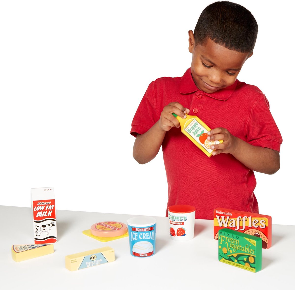 Melissa & Doug houten koelkast etenswaren 9 delig