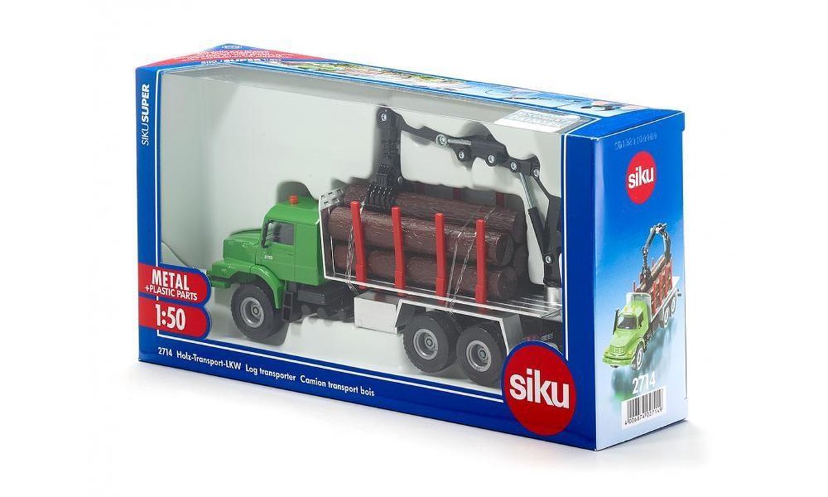 Siku Mercedes Benz Zetros 2733 houttransporter (2714) - Groen