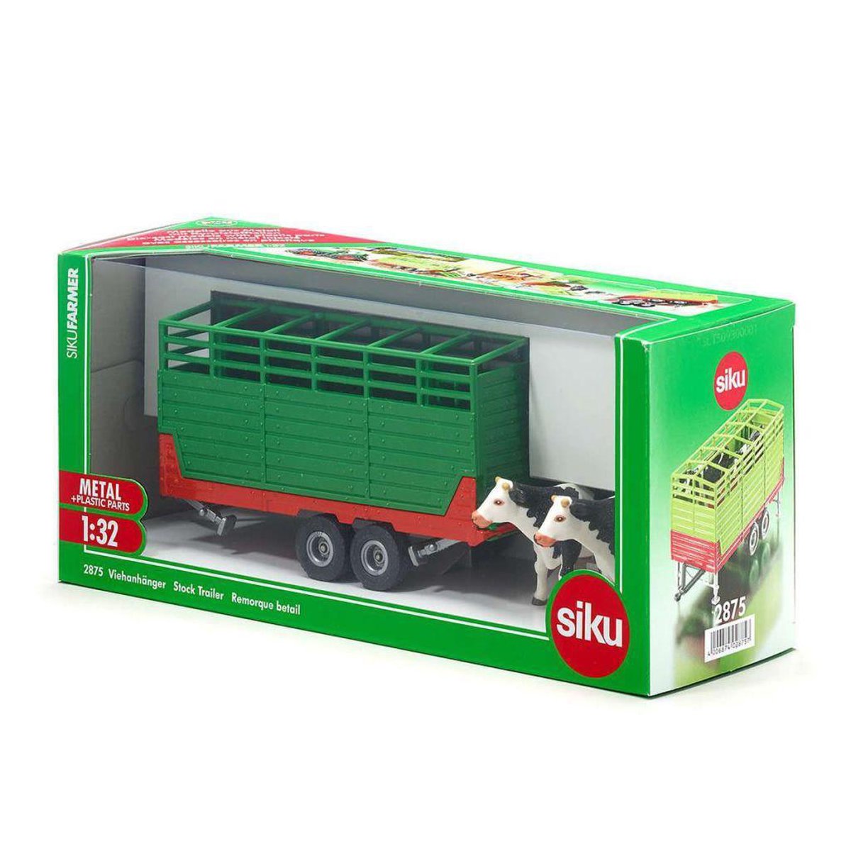 Siku veewagen met twee koeien/rood (2875) - Groen